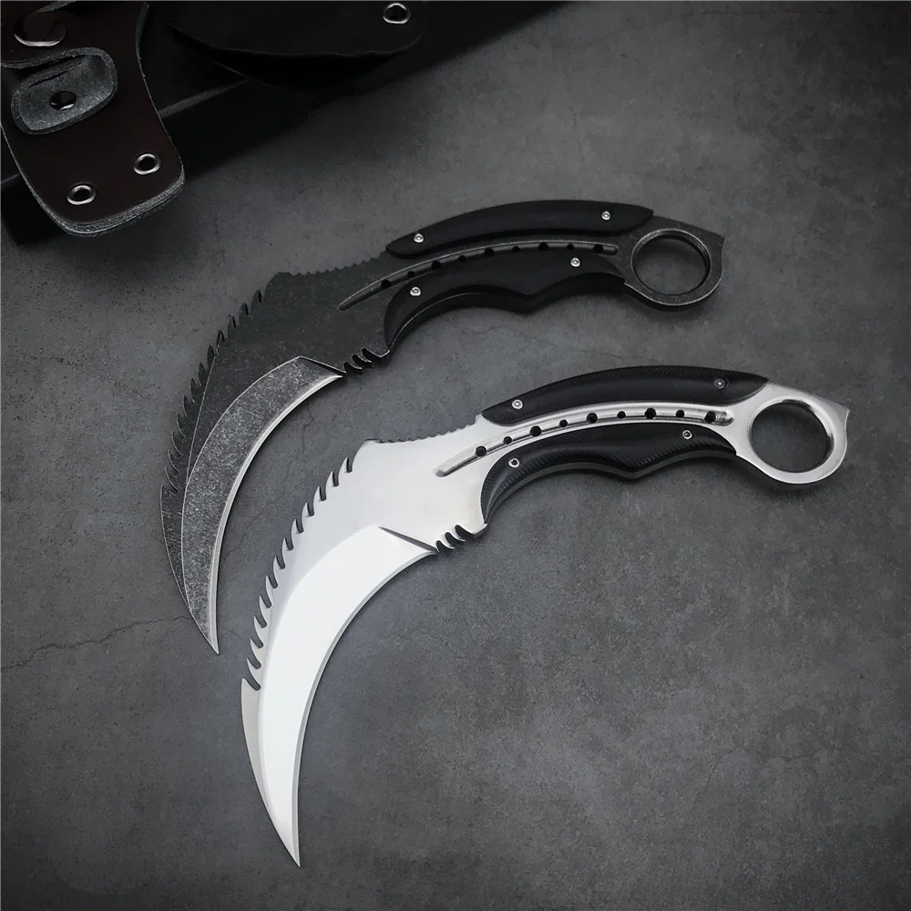 Керамбит G10 Дръжка на Нож С Фиксирано Острие CS GO Открит Нож Къмпинг Оцеляването на Лов Джобен Нож Тактическо Оръжие за Самозащита